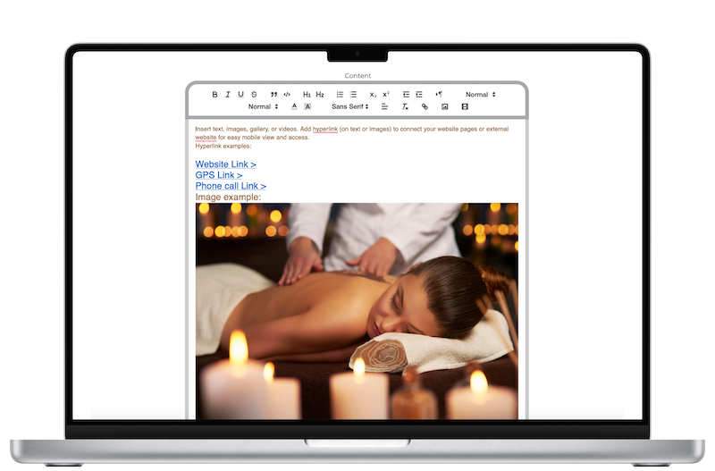 Hotel Info App online editing
